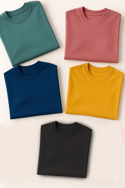 Pick Any 4 - Plain Cotton Shirts Combo