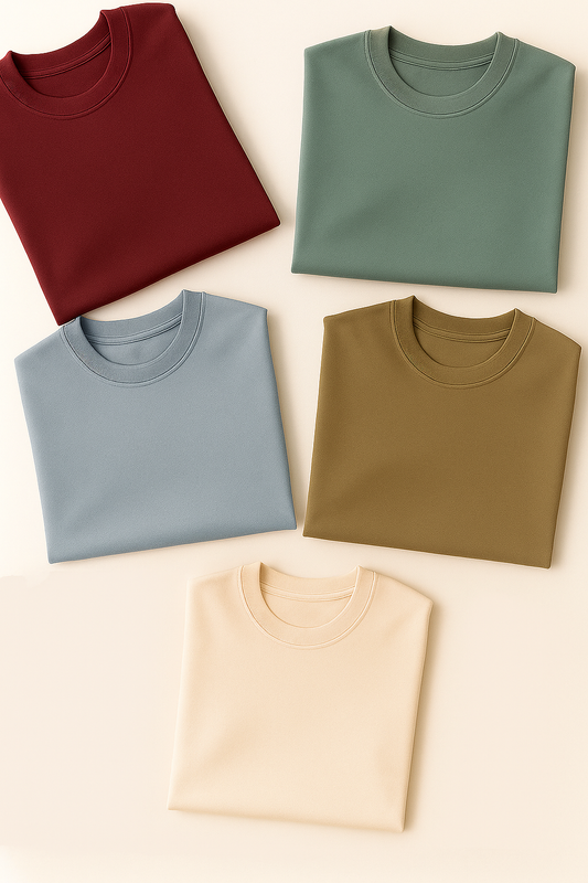 Pick Any 5 - Plain Cotton Shirts Combo